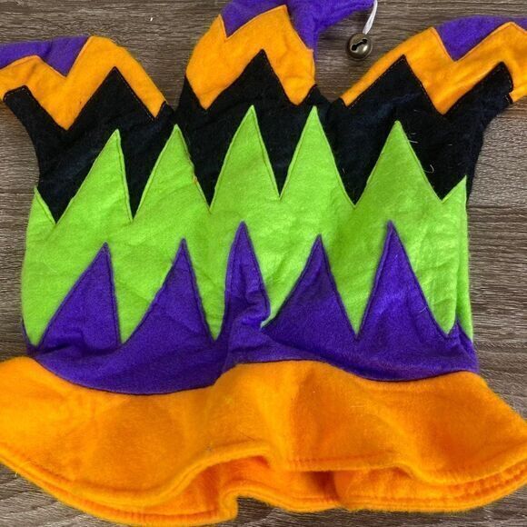 Mardi Gras Jester Hat Bells New Orleans Unisex Costume Halloween Orange Adult OS - Picture 8 of 12